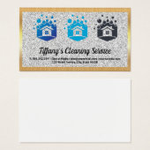 Logo reinigingsinrichting | Goud metaal Visitekaartje (Voorkant /achterkant)