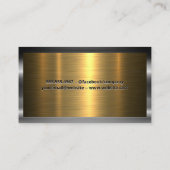 Logo reinigingssproei | Gold Silver Metal Visitekaartje (Achterkant)