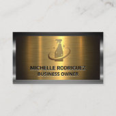 Logo reinigingssproei | Gold Silver Metal Visitekaartje (Voorkant)