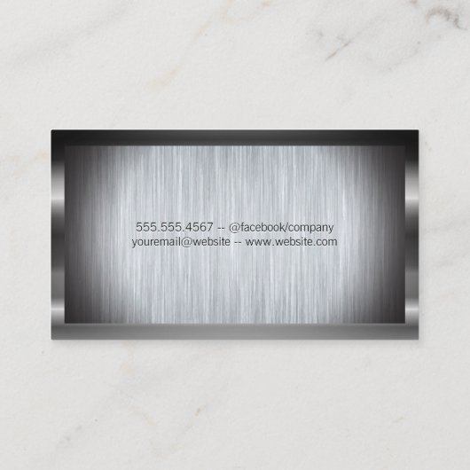 Logo reinigingssproei | Metaal Visitekaartje (Achterkant)