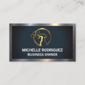 Logo reinigingssproei | Metaalgrens Visitekaartje (Voorkant)