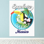 Logo reizen Oaxaca Mexico Canvas Afdruk (Insitu (Houten vloer))