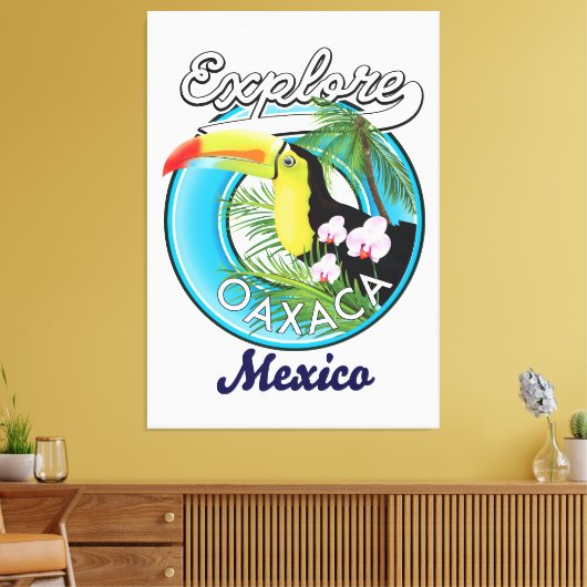 Logo reizen Oaxaca Mexico Canvas Afdruk (Insitu (Woonkamer))