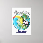 Logo reizen Oaxaca Mexico Canvas Afdruk (Voorkant)