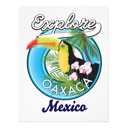 Logo reizen Oaxaca Mexico Foto Afdruk (Voorkant)