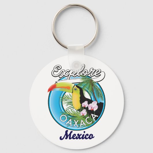 Logo reizen Oaxaca Mexico Sleutelhanger (Voorkant)