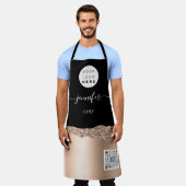 Logo Restaurant bakkerij Catering Cake Name Roos Schort (Gedragen)