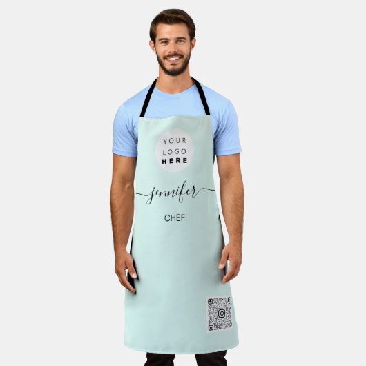 Logo restaurantbakkerij Aqua Schort (Gedragen)