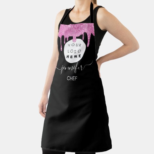 Logo restaurantbakkerij bakkerijen roze druppels schort (Insitu)