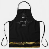 Logo Restaurants bakkerij Cakes Gold Black Schort (Voorkant)