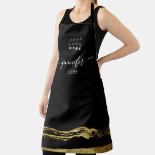 Logo Restaurants bakkerij Cakes Gold Black Schort