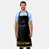 Logo Restaurants bakkerij Cakes Gold Black Schort (Gedragen)