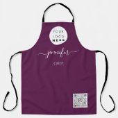 Logo Restaurants bakkerij catering Cake Paars Schort (Voorkant)