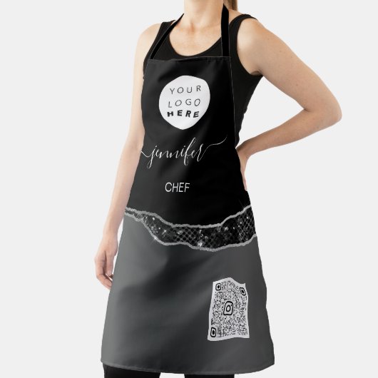 Logo Restaurants bakkerijkeukens QR Black Schort (Insitu)