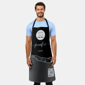 Logo Restaurants bakkerijkeukens QR Black Schort (Gedragen)