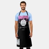 Logo Restaurants Catering Cake PinkDripBlack Schort (Gedragen)