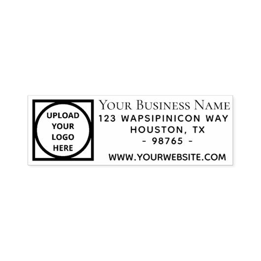 Logo Retouradresstempel voor Business Custom Zelfinktende Stempel (Design)