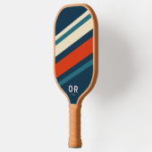 Logo Retro Red White en Blue Pickleball Paddle (Links)