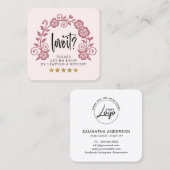 Logo review aanvragen vierkante visitekaartje (Voorkant / Achterkant)