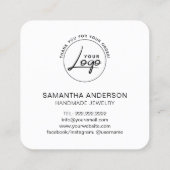 Logo review aanvragen vierkante visitekaartje (Achterkant)