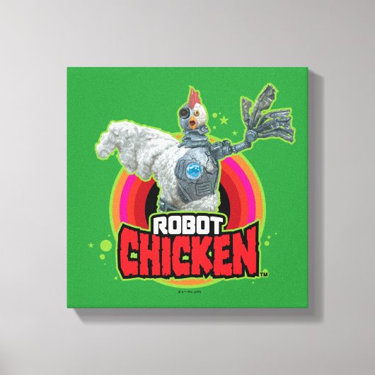 Logo Robot Chicken Character Canvas Afdruk (Voorkant)