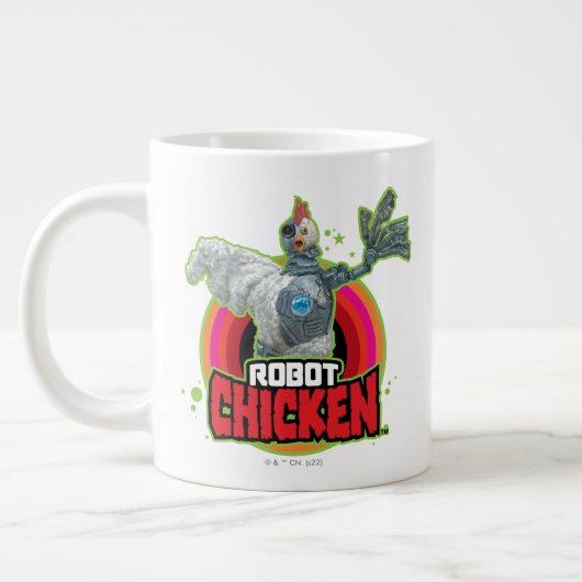 Logo Robot Chicken Character Grote Koffiekop (Links)