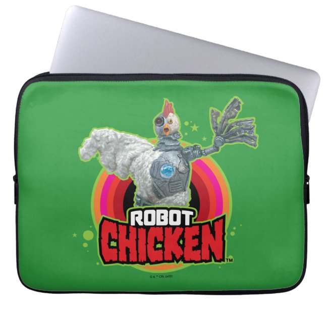 Logo Robot Chicken Character Laptop Sleeve (Voorkant)