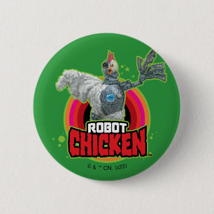 Logo Robot Chicken Character Ronde Button 5,7 Cm