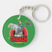 Logo Robot Chicken Character Sleutelhanger (Achterkant)