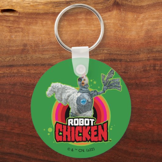 Logo Robot Chicken Character Sleutelhanger (Voorkant)