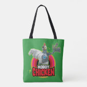 Logo Robot Chicken Character Tote Bag (Achterkant)