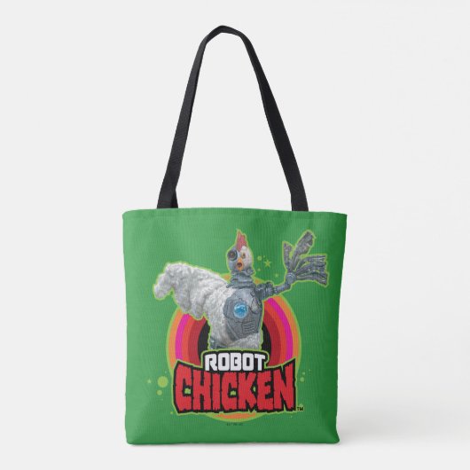 Logo Robot Chicken Character Tote Bag (Achterkant)