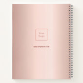 Logo roos gouden monogram elegante zaken notitieboek (Achterkant)