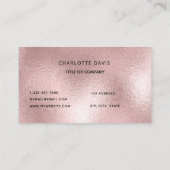 Logo roos gouden monogram minimalistisch visitekaartje (Achterkant)