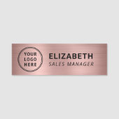Logo Rose Goud Werk Naamplaatje (Voorkant)