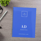 Logo Royal Blue Monogram initialen Business 2026 Planner