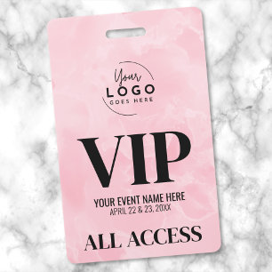 Logo Roze All Access Pass VIP Evenement Badge