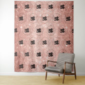 Logo Roze Gouden Glitter Step Repeat Foto Achtergr Wandkleed (In situ)