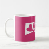 Logo Roze koffie Mok (Links)