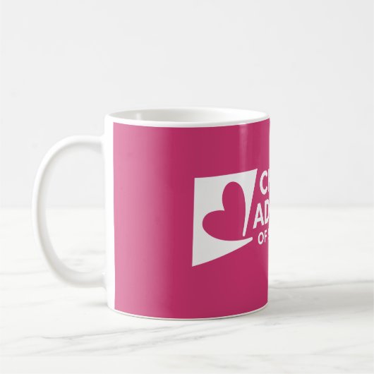 Logo Roze koffie Mok (Links)