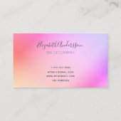 Logo roze paarse gouden regenboog elegant modern visitekaartje (Achterkant)