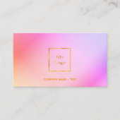 Logo roze paarse gouden regenboog elegant modern visitekaartje (Voorkant)