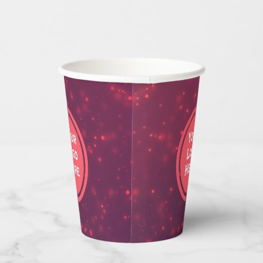 Logo roze papieren beker (Rechts)