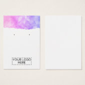 Logo roze Waterverf Ombre Earring Display Card Visitekaartje (Voorkant /achterkant)