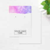 Logo roze Waterverf Ombre Earring Display Card Visitekaartje (Bureau)