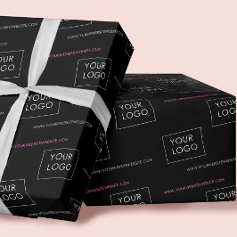 Logo roze website Business Company Packaging Black Cadeaupapier