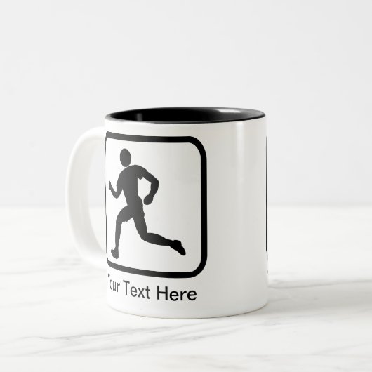  Logo Runner Tweekleurige Koffiemok (Voorkant links)