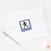  Logo Runner Vierkante Sticker (Envelop)