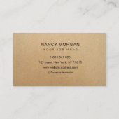 Logo Rustic Kraft Business Card Visitekaartje (Achterkant)