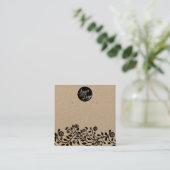 Logo Rustieke Grote Bruids Oorbellen Displaykaarte Vierkante Visitekaartje (Staand voorkant)